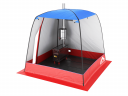 Мобильная баня-палатка МОРЖ c 2-мя окнами сине-красный в Казани