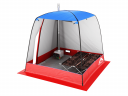 Мобильная баня-палатка МОРЖ c 2-мя окнами сине-красный в Казани
