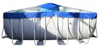 Тент для прямоугольного бассейна Intex/Bestway с надувной подушкой "Фиеста" в Казани