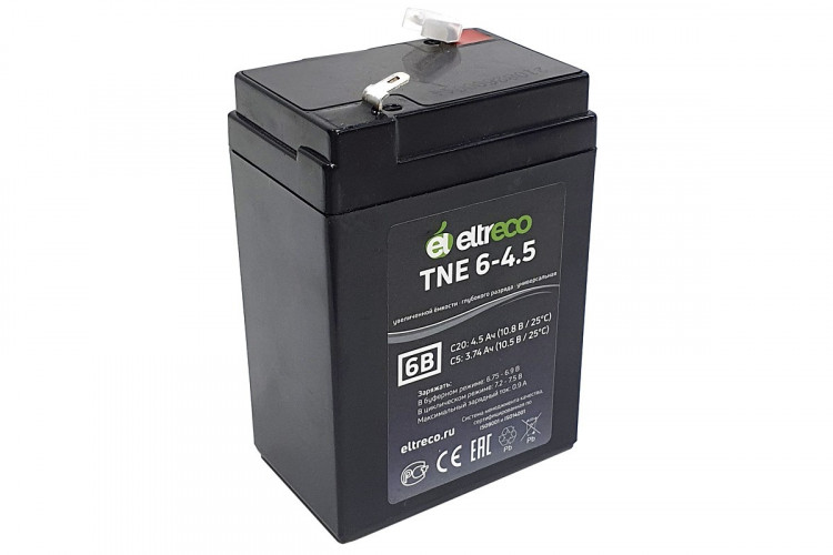 Тяговый аккумулятор Eltreco TNE6-4.5 (6V4.5A/H C20) в Казани
