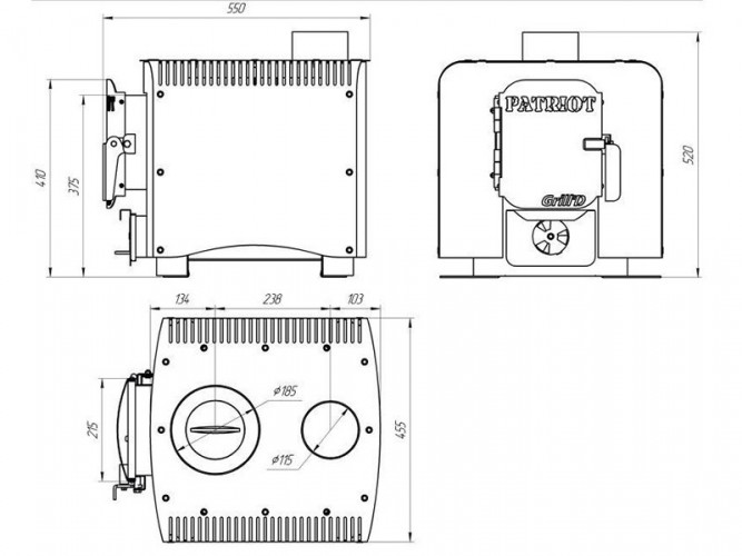 Печь длительного горения Grill’D Patriot 200 в Казани