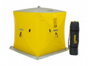 Палатка для рыбалки Helios утепл.Куб 1,5х1,5 желтый/серый в Казани