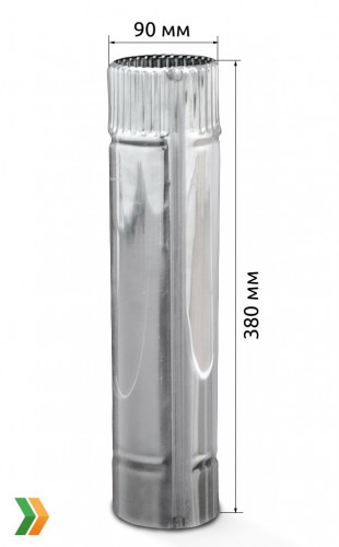 Сегмент трубы дымохода 90 мм. в Казани