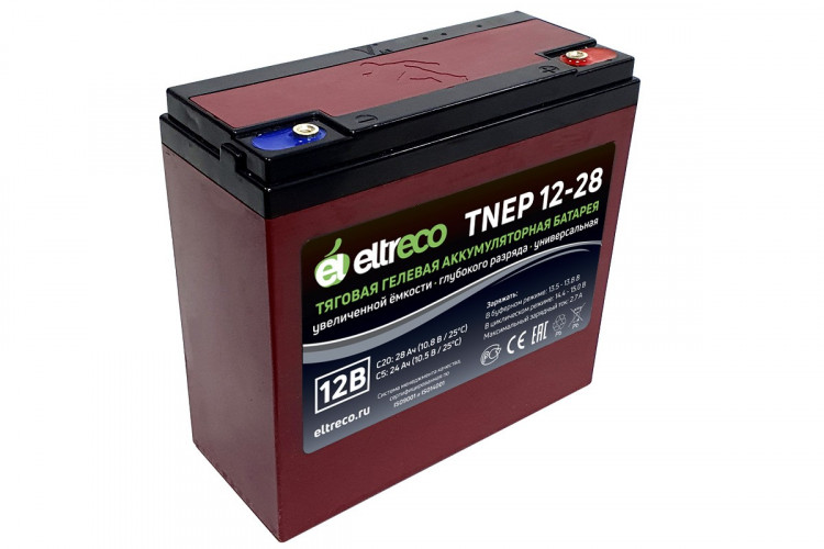 Тяговый аккумулятор Eltreco TNE12-28 (12V23,5A/H C3) нож в Казани