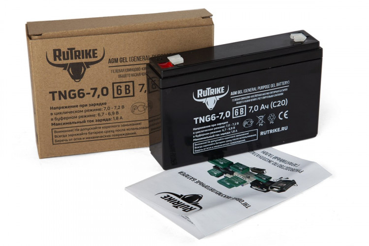 Тяговый гелевый аккумулятор RuTrike TNG 6-7.0 (6V7.0 A/H C20) в Казани