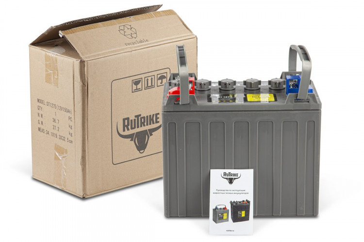 Тяговый аккумулятор RuTrike WET DT1275 (T1275) 12V100A/H C3 в Казани