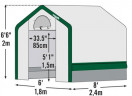Теплица Shelterlogic 3 х 3 х 2,4 м в Казани
