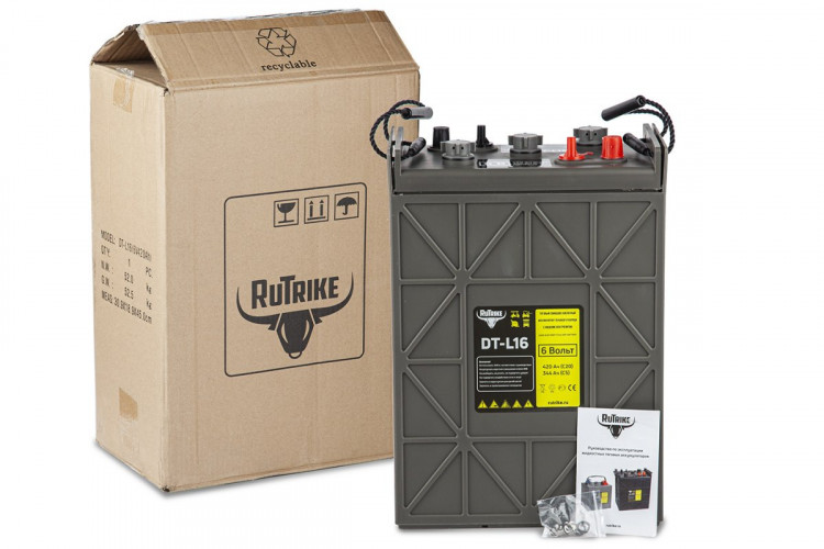 Тяговый аккумулятор RuTrike WET DTL16 (L16H-AC) 6V275A/H C3 в Казани