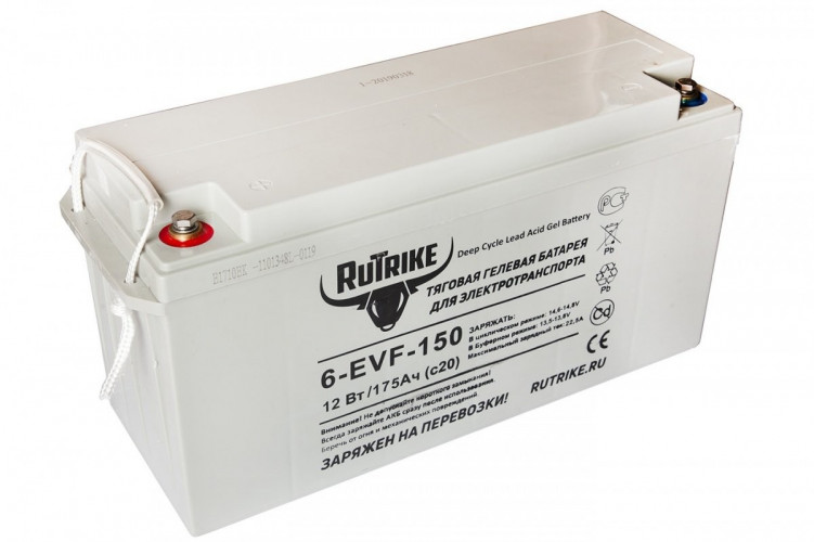 Тяговый гелевый аккумулятор RuTrike 6-EVF-150A (12V150A/H C3) в Казани