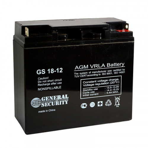 Аккумулятор General Security GS 12-18 L Kl (12 В, 18 Ач) в Казани