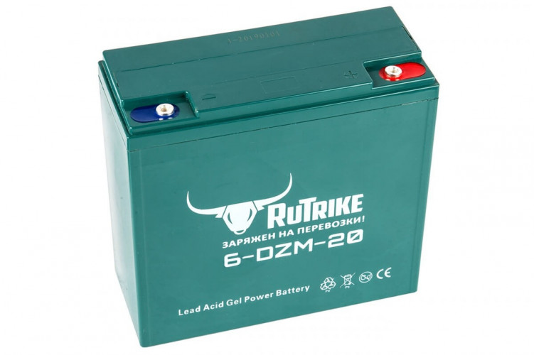 Тяговый гелевый аккумулятор RuTrike 6-DZF-20 (12V20A/H C2) в Казани