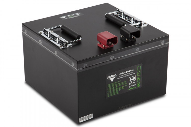 Тяговый железо-фосфатный аккумулятор RuTrike LiFePO4 24V80Ah (100A) в Казани