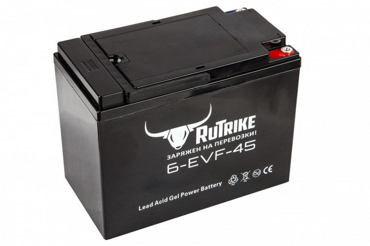 Тяговый гелевый аккумулятор RuTrike 6-EVF-45 (12V45A/H C3) в Казани