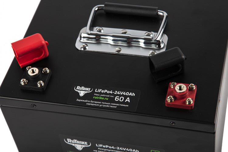 Тяговый железо-фосфатный аккумулятор RuTrike LiFePO4 24V40Ah (60A) в Казани